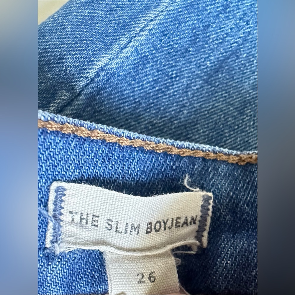Madewell Jeans Women’s‎ 26 The Slim Boy Jean Distressed Denim Straight - Picture 4 of 8